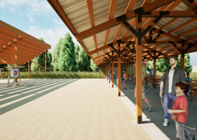 SD Game Fish Parks Outdoor Campus East Archery Expansion Phase 1 rendering Sioux Falls South Dakota Stone Group Architects
