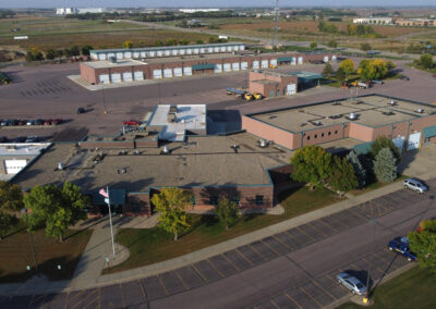SD DOT Sioux Falls Maintenance Shop office addition government facility aerial view Stone Group Architects South Dakota