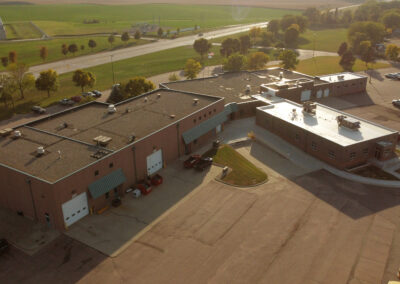 SD DOT Sioux Falls Maintenance Shop office addition government facility aerial view Stone Group Architects South Dakota