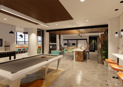Benson Building adaptive reuse rendering - historic building renovation design