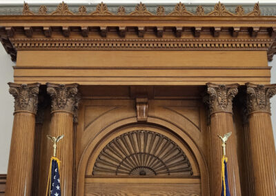 Plymouth County Courthouse architectural detail - historic preservation design Iowa