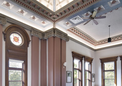 Plymouth County Courthouse interior - historic building renovation, Le Mars IA