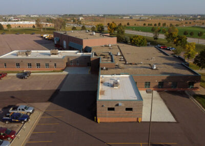 SD DOT Sioux Falls Maintenance Shop office addition government facility aerial view Stone Group Architects South Dakota