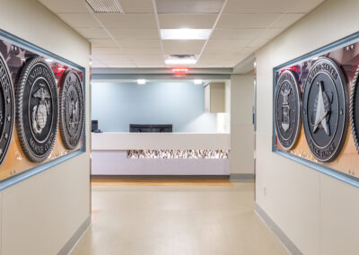 VA hospital ward hallway - healthcare facility design, Columbia MO