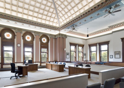 Plymouth County Courthouse restored interior - historic preservation design, Iowa