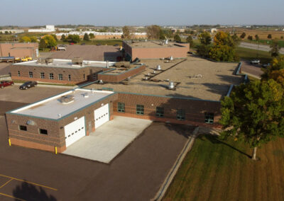 SD DOT Sioux Falls Maintenance Shop office addition government facility aerial view Stone Group Architects South Dakota
