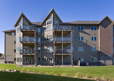 Bayside Condos exterior housing development design, Iowa