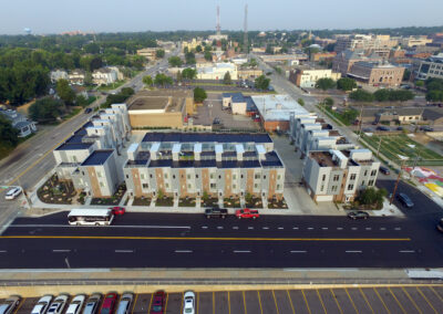 The Residence apartment aeriel view - multi-family residential architecture, South Dakota