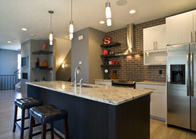The Residence kitchen interior - multifamily housing architecture, South Dakota