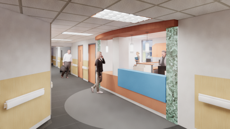 VA Black Hills inpatient renovation rendering - VA healthcare facility design, Fort Meade South Dakota
