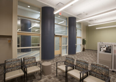 Public health office interior - healthcare design, Fargo North Dakota