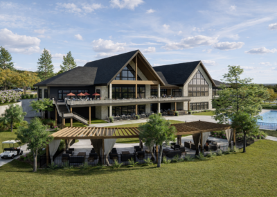 Brookings Country Club rear exterior rendering - private club architecture and club development, Brookings SD