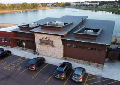 Big Lost Meadery aerial exterior - commercial building design, Sioux Falls South Dakota