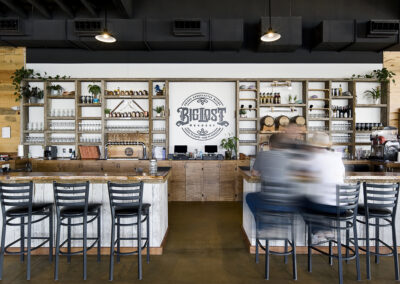 Big Lost Meadery design detail - commercial interior architecture, South Dakota