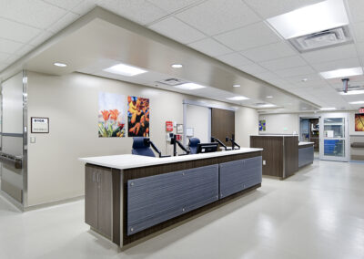 VA preoperative care room interior - veterans affairs facility renovation