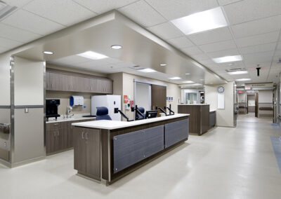 VA preoperative care unit hallway - healthcare interior design, South Dakota