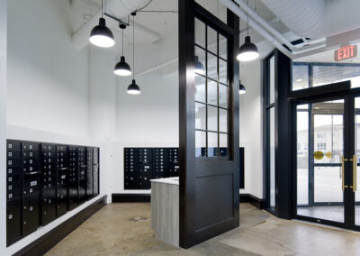Benson Building mailroom - adaptive reuse design and historic renovation, Iowa