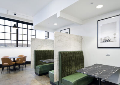 Benson Building residential common area - historic adaptive reuse architecture, Iowa