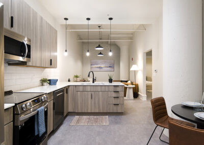 Benson Building kitchen interior - historic building renovation, Sioux City IA