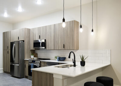 Benson Building kitchen - adaptive reuse and multi-family design