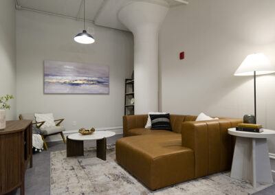 Benson Building living area - historic landmark renovation, Iowa