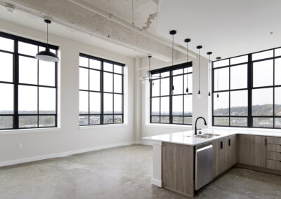 Benson Building kitchen area - historic building design, Sioux City