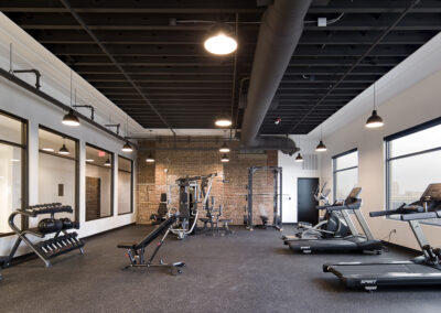 Benson Building gym space - historic building design, Sioux City Iowa