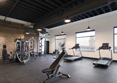 Benson Building gym space - historic building design, Sioux City Iowa