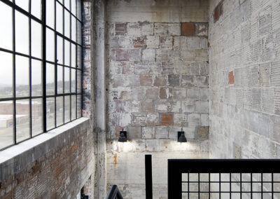 Benson Building staircase - adaptive reuse design and historic restoration, Iowa