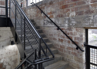 Benson Building staircase - adaptive reuse design and historic restoration, Iowa