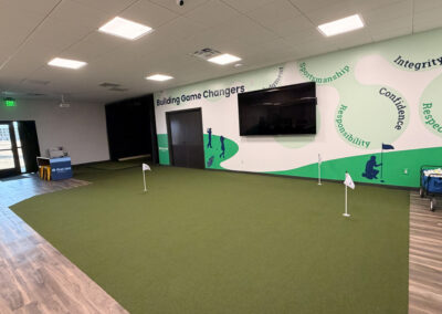 First Tee Sioux Falls interior - youth golf program facility and recreation design, South Dakota