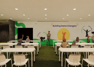 First Tee Sioux Falls classroom - youth golf program facility design, Sioux Falls South Dakota