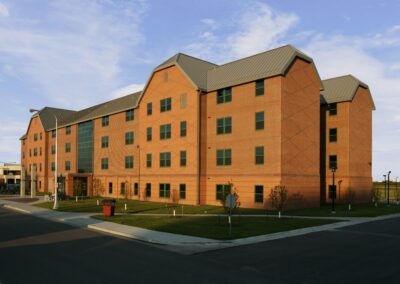 NDSU Living Learning Center exterior - higher education residential design, Fargo North Dakota
