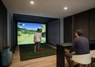Brookings Country Club golf simulator rendering - private club amenity design, Brookings SD