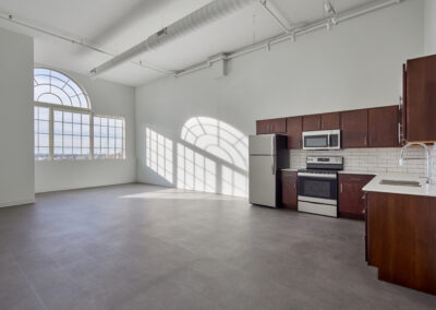 Motor Mart Commerce Building interior - adaptive reuse commercial renovation, Iowa