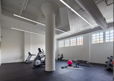 Motor Mart Commerce Building gymnasium - adaptive reuse commercial design, Sioux City Iowa