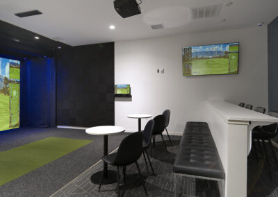 Sage Meadow Apartments golf simulator - residential design, Sioux Falls South Dakota