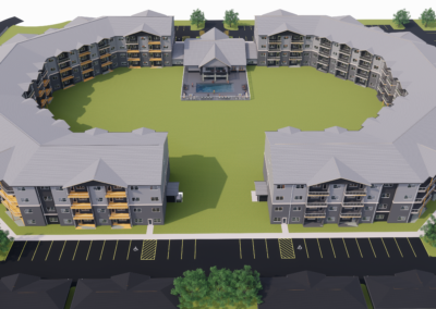 Sage Meadow Apartments architectural rendering - residential apartment design, Sioux Falls