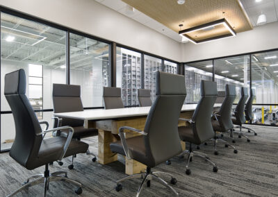 Modern distribution center corporate office executive conference room