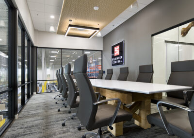 Modern distribution center corporate office executive conference room