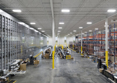 Modern distribution center and warehouse ASRS and package automation systems