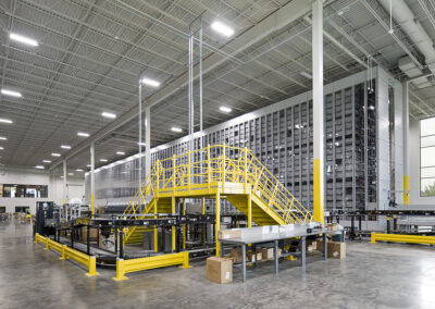Modern distribution center and warehouse ASRS and package automation systems