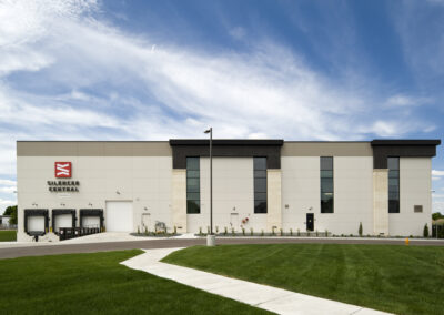 Modern distribution center exterior