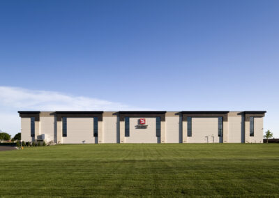 Modern distribution center exterior